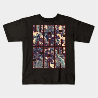 Warsaw, Poland City Map Typography - Hope Kids T-Shirt